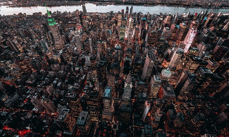 Обои город, дома, сша, здания, высотки, нью йорк, the city, home, usa, building, skyscrapers, new york разрешение 2048x1365 Загрузить