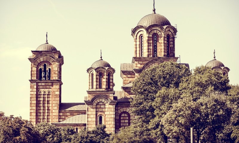 Обои церковь, архитектура, сербия, церковь святого марка, белград, church, architecture, serbia, st. mark's church, belgrade разрешение 2877x1920 Загрузить