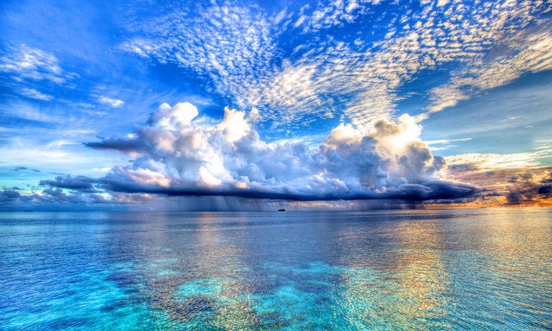 Обои небо, облака, вода, природа, берег, пейзаж, море, the sky, clouds, water, nature, shore, landscape, sea разрешение 3054x2037 Загрузить