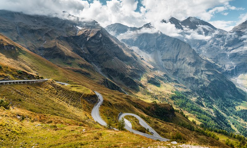 Обои дорога, горы, австрия, гросглокнер, road, mountains, austria разрешение 2048x1365 Загрузить