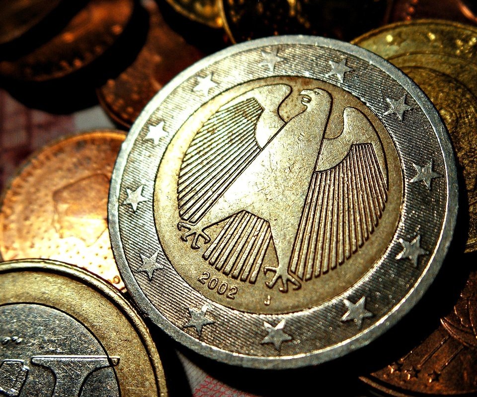 Обои монеты, евро, немецкая, coins, euro, german разрешение 1920x1440 Загрузить