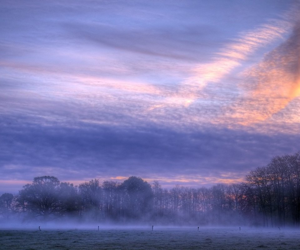 Обои облака, утро, туман, clouds, morning, fog разрешение 1920x1200 Загрузить