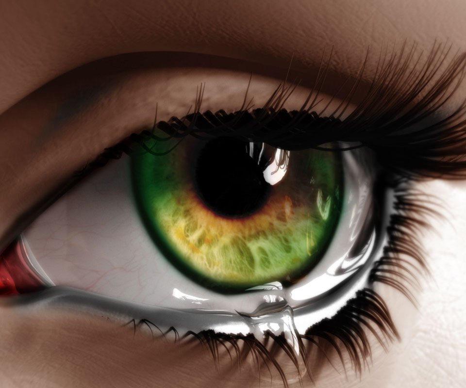 Обои рисунок, глаз, ресницы, слеза, figure, eyes, eyelashes, tear разрешение 2560x1600 Загрузить