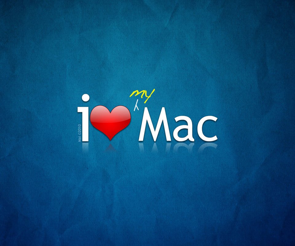 Обои i love mac разрешение 1920x1200 Загрузить