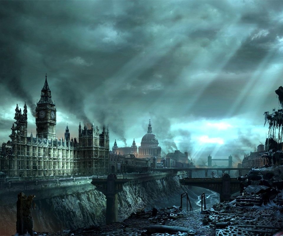 Обои лондон, hellgate london, конец, света, london, the end, light разрешение 1920x1200 Загрузить