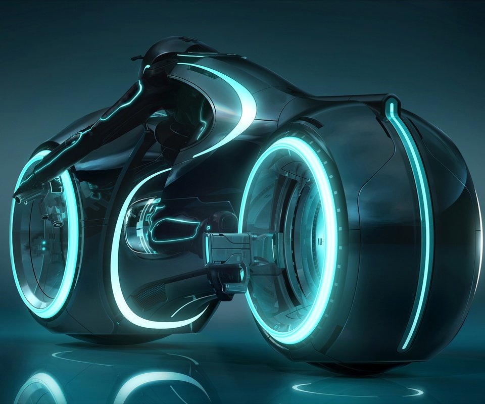 Обои неон, трон наследие, light cycle, neon, tron legacy разрешение 2588x1403 Загрузить