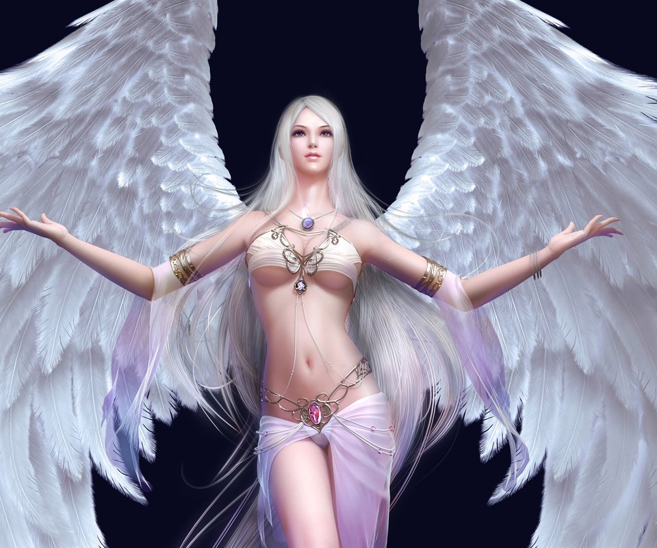 Обои арт, девушка, крылья, ангел, магия, кулон, znz, art, girl, wings, angel, magic, pendant разрешение 1920x1204 Загрузить