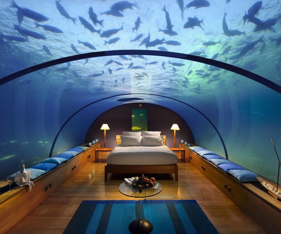 Обои интерьер, под водой, тропики, мальдивы, interior, under water, tropics, the maldives разрешение 4256x2832 Загрузить