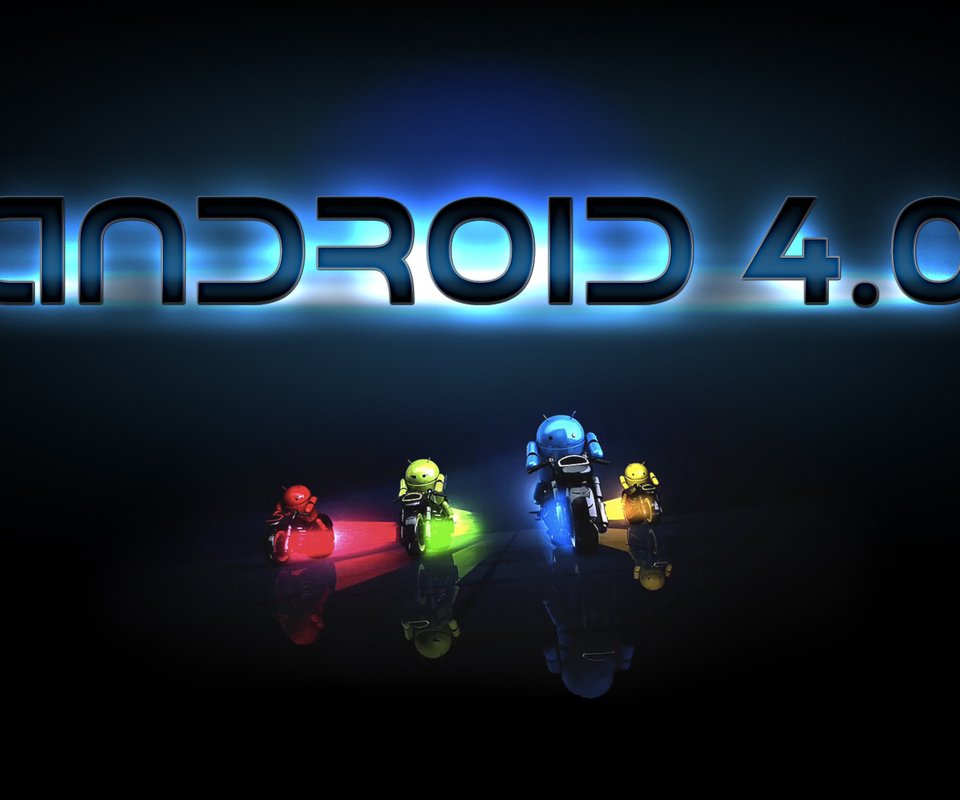 Обои андроид, жёлтая, голубая, краcный, android 4.0, грин, android, yellow, blue, red, green разрешение 1920x1080 Загрузить