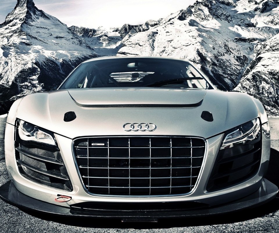 Обои audi r8 в горах, audi r8 in mountains разрешение 1920x1080 Загрузить