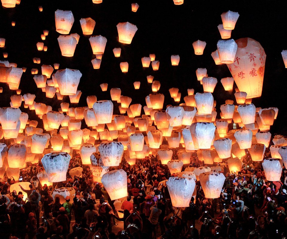 Обои тайвань, skylantern, фестиваль, taiwan, festival разрешение 1920x1080 Загрузить