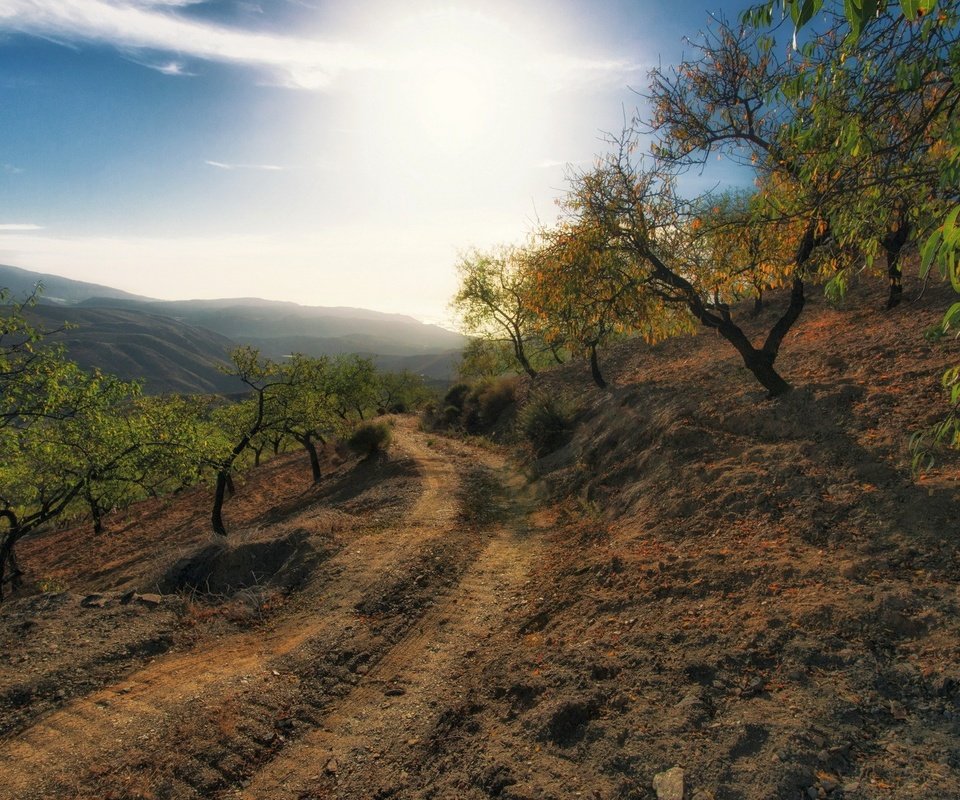 Обои свет, дорога, горы, light, road, mountains разрешение 1920x1200 Загрузить