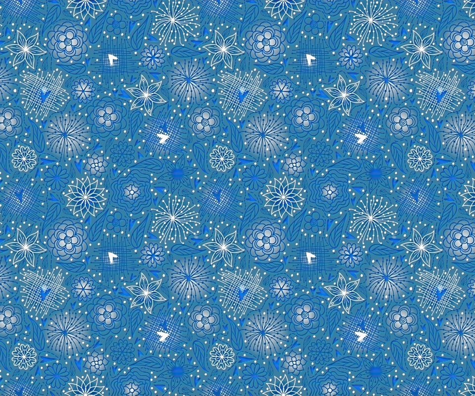 Обои цветы, линии, узор, голубой, flowers, line, pattern, blue разрешение 1920x1280 Загрузить