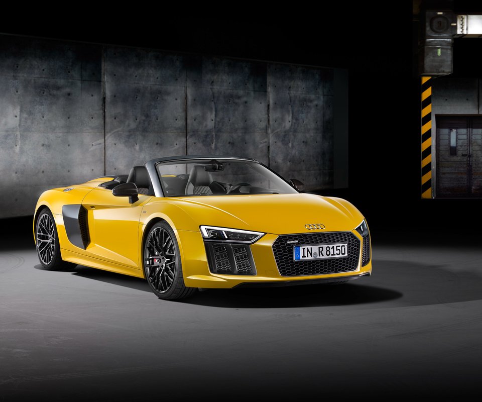 Обои желтый, ауди, spyder, yellow, audi разрешение 4096x2897 Загрузить