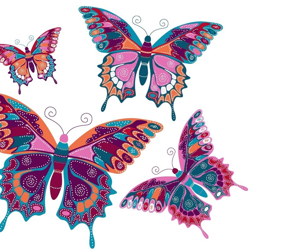 Обои фон, вектор, бабочки, background, vector, butterfly разрешение 3000x2120 Загрузить