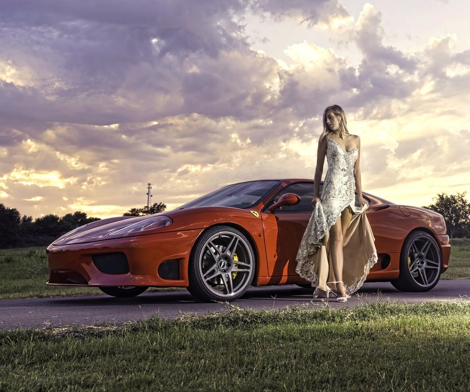 Обои стиль, платье, поза, машина, авто, модель, феррари, callie ann staires, style, dress, pose, machine, auto, model, ferrari разрешение 2048x1366 Загрузить