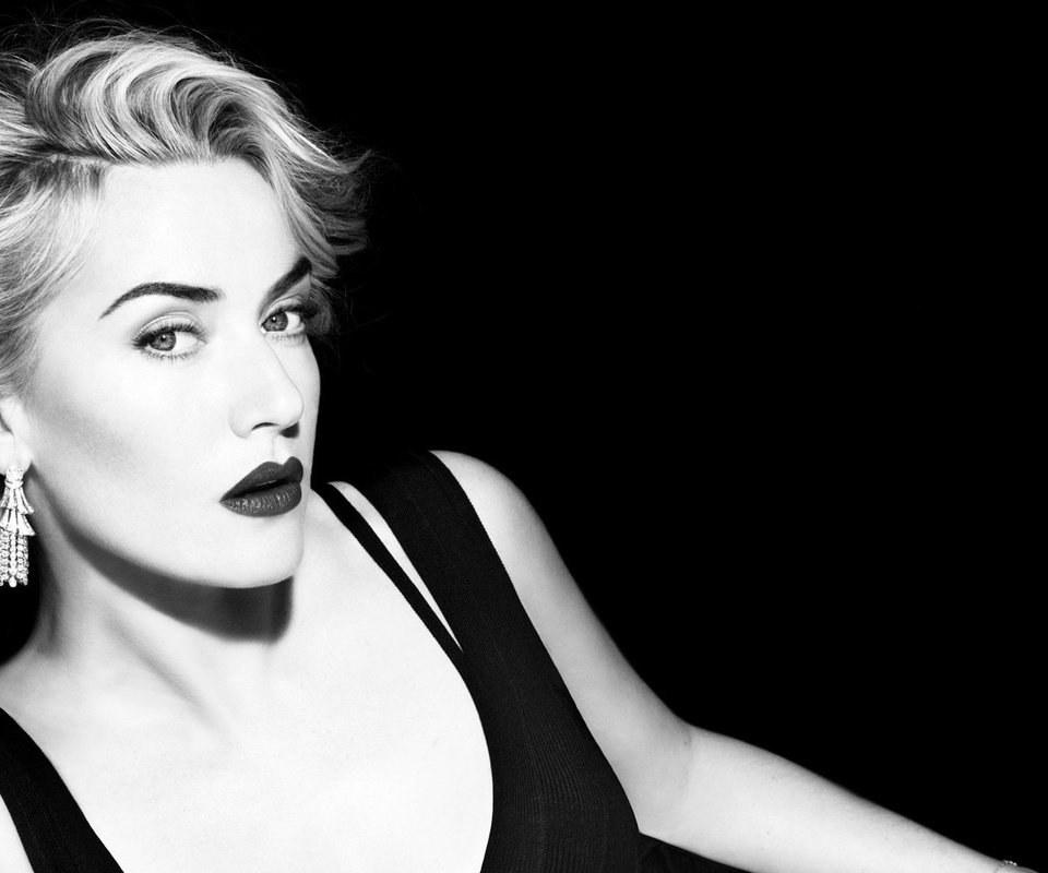 Обои поза, взгляд, чёрно-белое, актриса, кейт уинслет, pose, look, black and white, actress, kate winslet разрешение 1920x1080 Загрузить