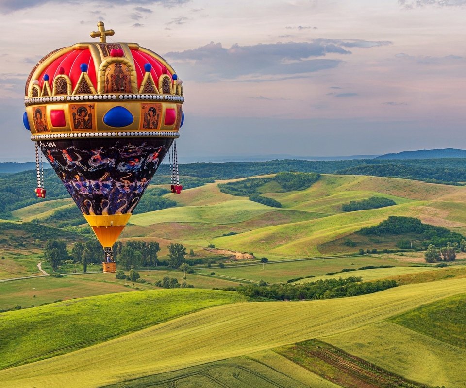 Обои природа, полет, высота, воздушный шар, ландшафт, nature, flight, height, balloon, landscape разрешение 2048x1367 Загрузить