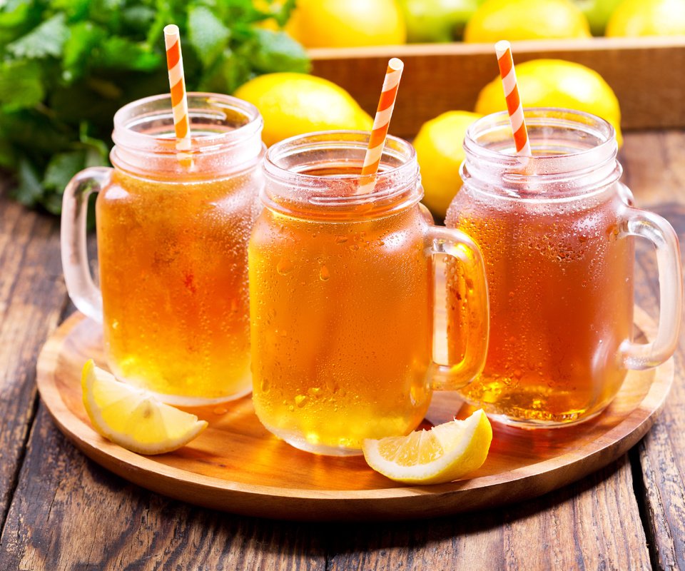 Обои лимон, напитки, чай, трубочка, баночки, lemon, drinks, tea, tube, jars разрешение 4900x3575 Загрузить