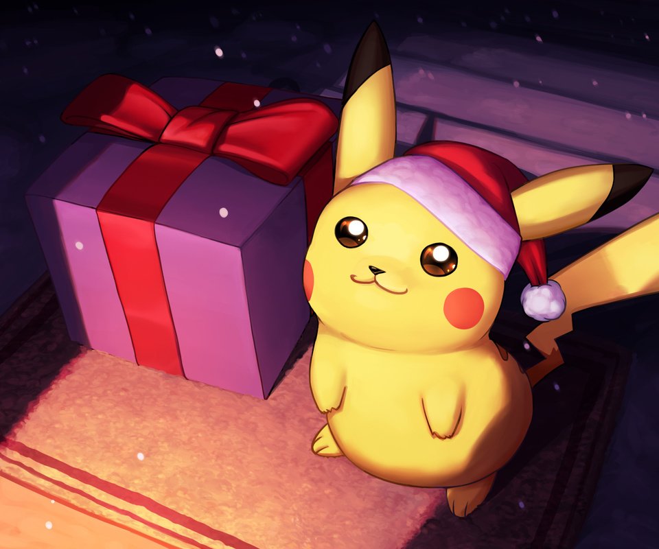 Обои новый год, подарки, покемон, пикачу, new year, gifts, pokemon, pikachu разрешение 2400x1350 Загрузить