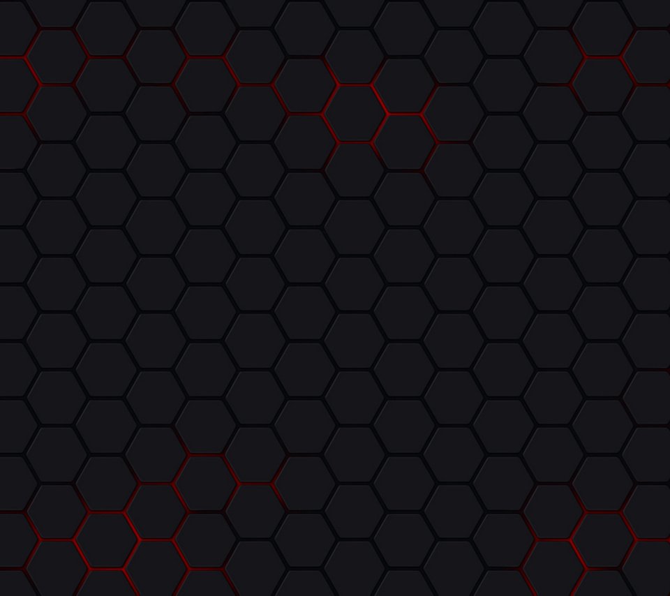 Обои красный, сетка, черный фон, шестиугольники, red, mesh, black background, hexagons разрешение 1920x1200 Загрузить