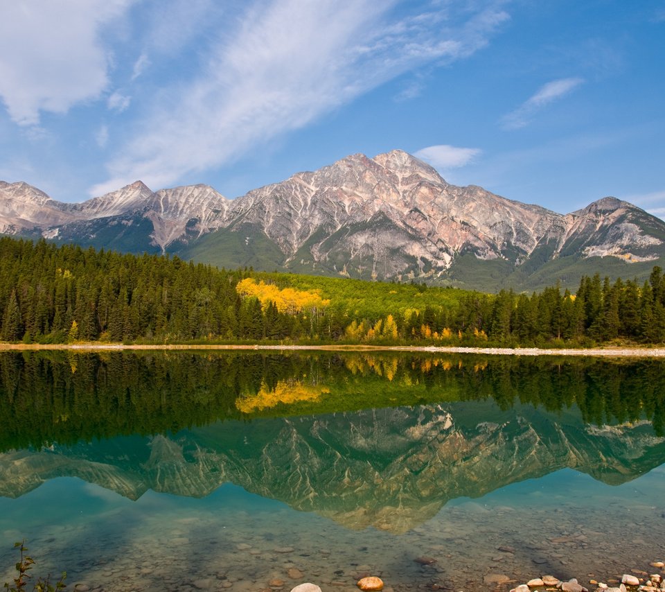 Обои озеро, горы, отражение, lake, mountains, reflection разрешение 2560x1600 Загрузить