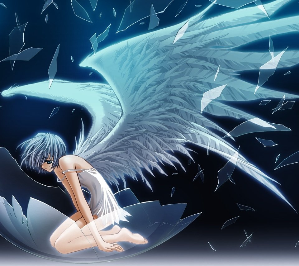 Обои крылья, ангел, осколки, стекло, wings, angel, fragments, glass разрешение 1920x1200 Загрузить