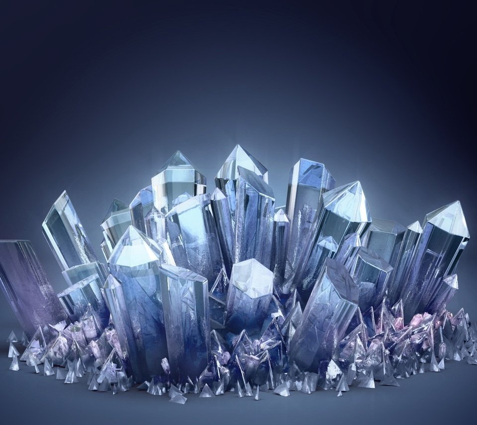 Обои синий, кристаллы, blue, crystals разрешение 1920x1200 Загрузить