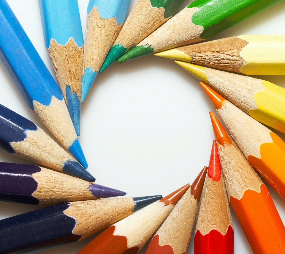 Обои цвет, карандаши, круг, color, pencils, round разрешение 1920x1280 Загрузить