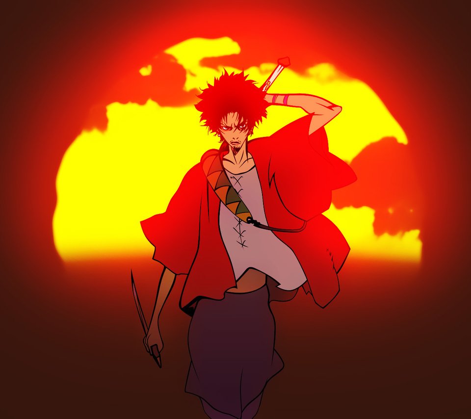 Обои солнце, самурай чамплу, samurai champloo, муген, the sun, samurai chanpur?, mugen разрешение 1920x1200 Загрузить