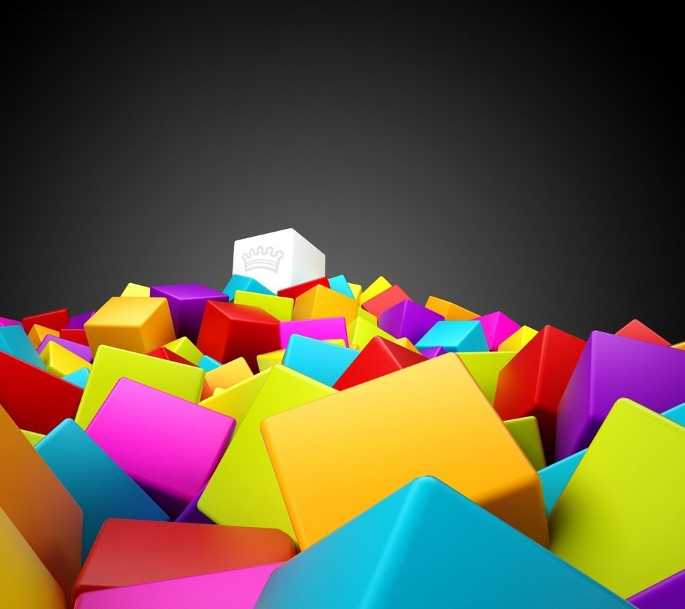 Обои разноцветные, цвет, кубики, корона, colorful, color, cubes, crown разрешение 1920x1200 Загрузить