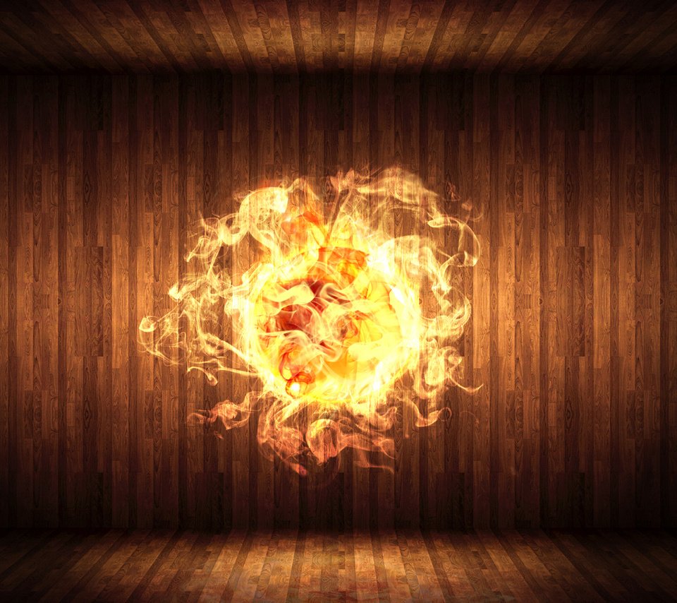 Обои огонь, доски, шар, fire, board, ball разрешение 1920x1200 Загрузить