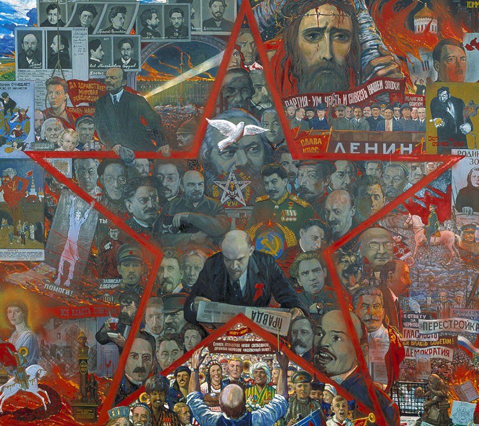 Обои илья глазунов, великий эксперимент, 1990г, ilya glazunov, the great experiment, 1990 разрешение 2094x1024 Загрузить