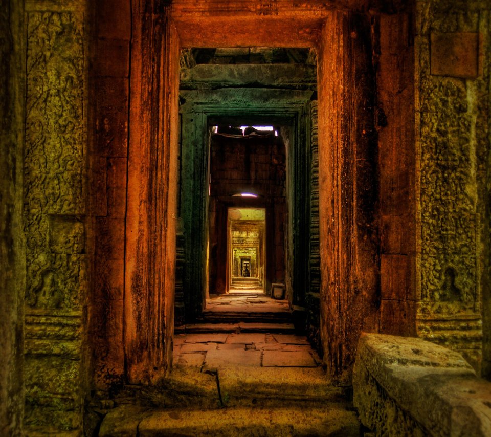 Обои фон, камень, коридор, background, stone, corridor разрешение 2560x1600 Загрузить