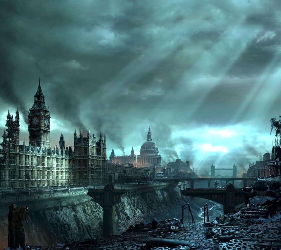 Обои лондон, hellgate london, конец, света, london, the end, light разрешение 1920x1200 Загрузить