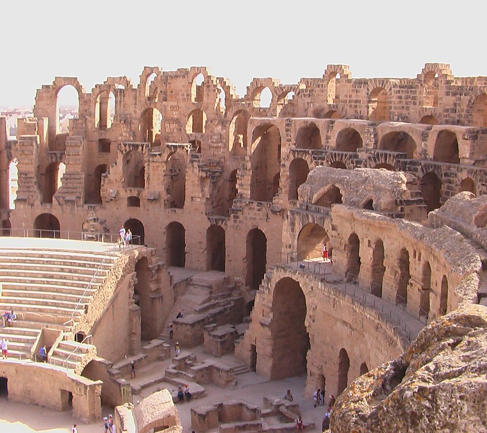 Обои руины, достопримечательность, амфитеатр, эль-джем, тунис, ruins, attraction, amphitheatre разрешение 2048x1512 Загрузить