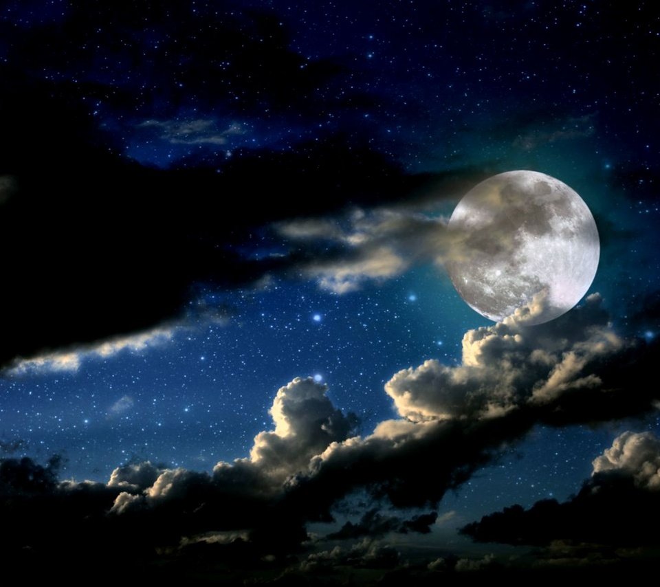 Обои ночь, луна, night, the moon разрешение 2000x1333 Загрузить