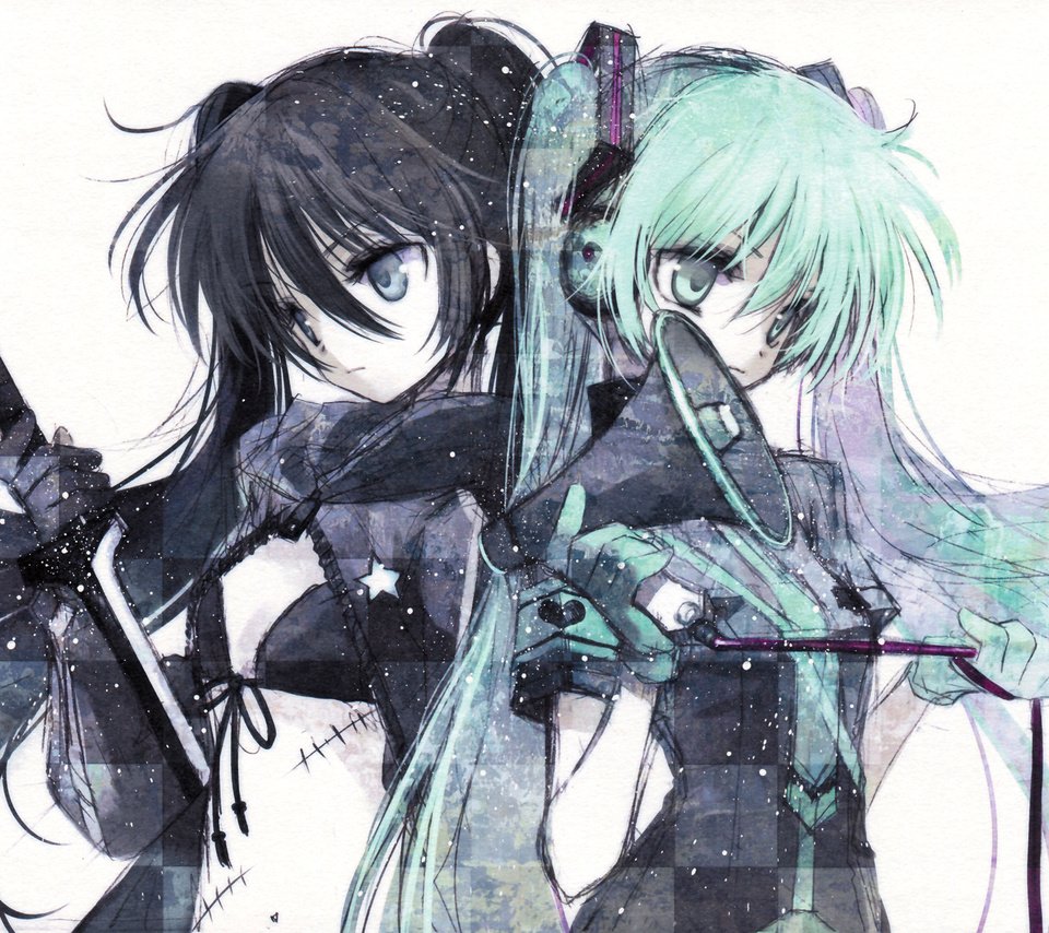 Обои девушка, аниме, black rock shooter, kartinka, syuzhet, yepizod, рисоунок, girl, anime, risunok разрешение 2000x1369 Загрузить