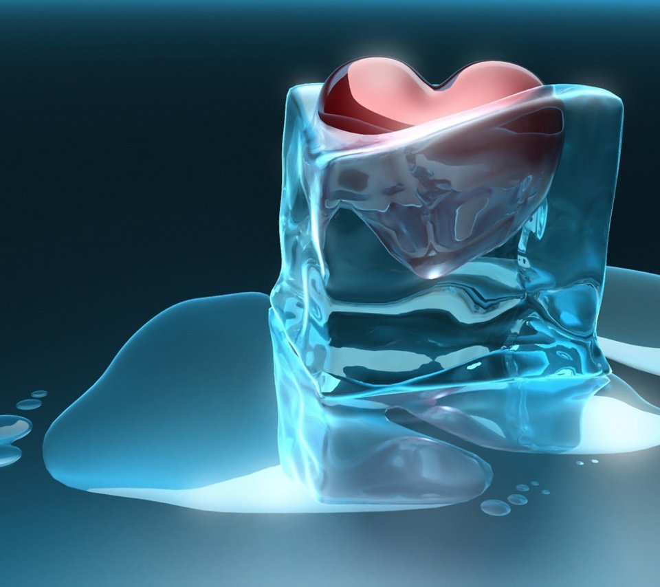 Обои сердце растопило лёд, heart melted the ice разрешение 2074x1296 Загрузить
