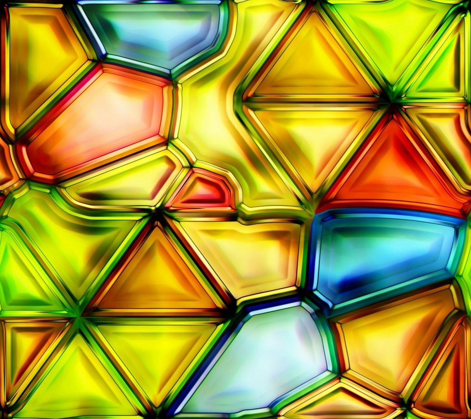 Обои абстракция, фон, стекло, разноцветное, треугольники, витраж, abstraction, background, glass, colorful, triangles, stained glass разрешение 2880x2618 Загрузить