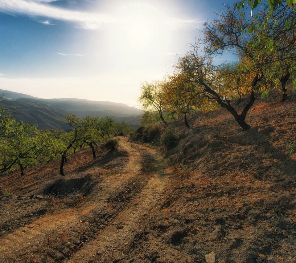 Обои свет, дорога, горы, light, road, mountains разрешение 1920x1200 Загрузить