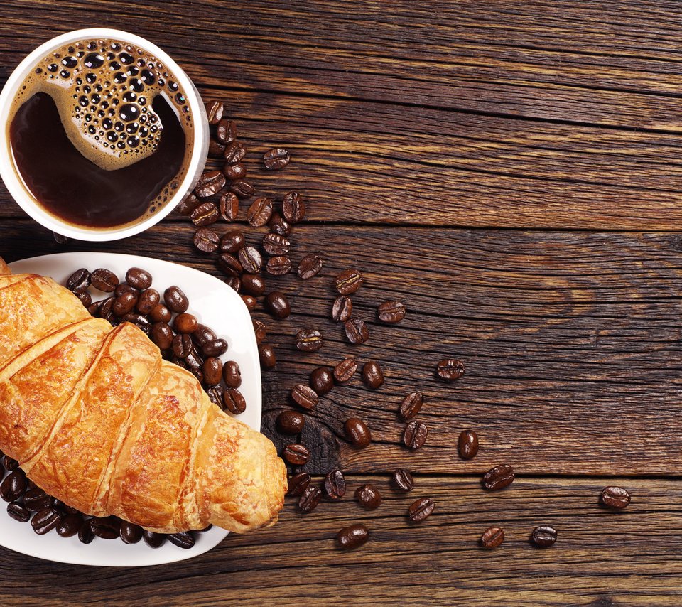 Обои зерна, кофе, завтрак, выпечка, круасан, круассан, grain, coffee, breakfast, cakes, croissant разрешение 4288x2848 Загрузить