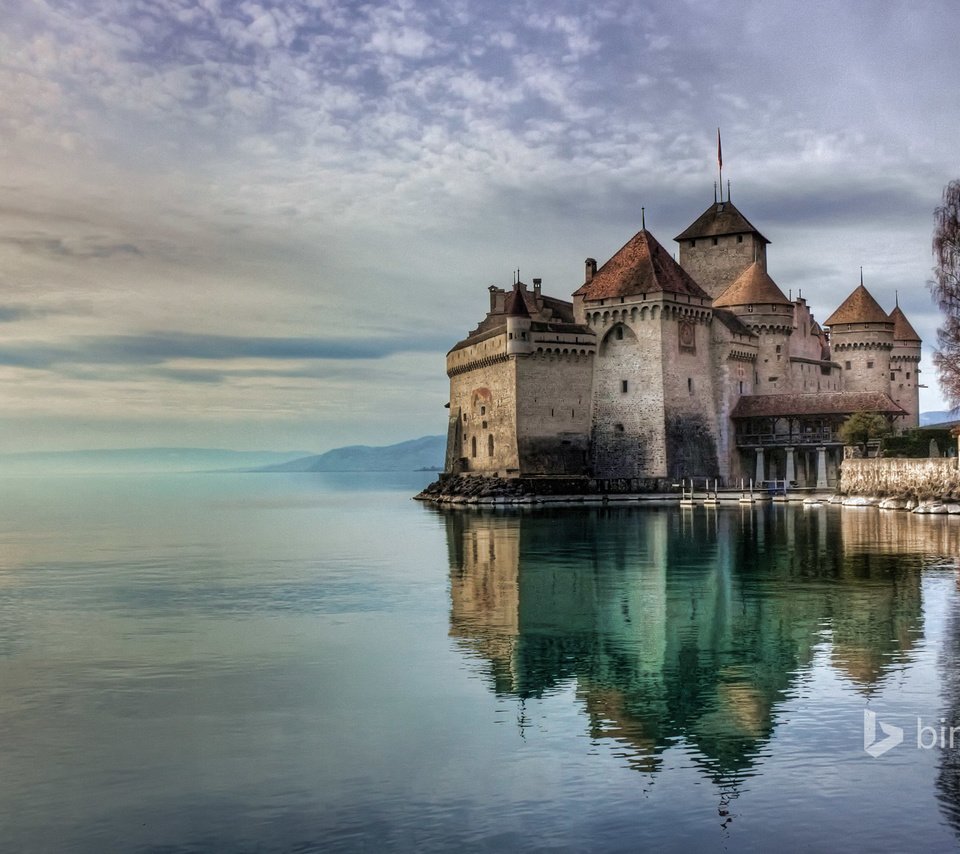 Обои замок, швейцария, архитектура, шильонский замок, bing, castle, switzerland, architecture, chillon castle разрешение 1920x1200 Загрузить