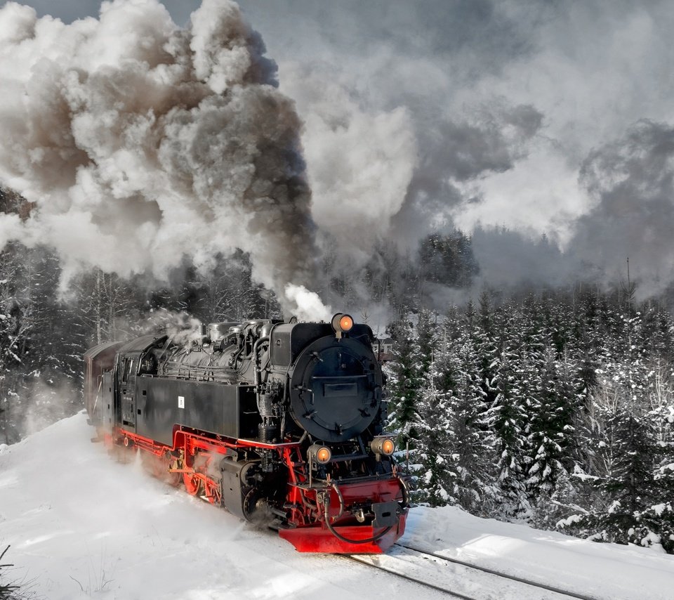 Обои горы, германия, паровоз, гарц, mountains, germany, the engine, harz разрешение 1920x1080 Загрузить