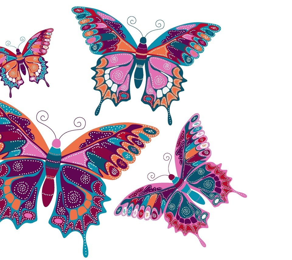 Обои фон, вектор, бабочки, background, vector, butterfly разрешение 3000x2120 Загрузить