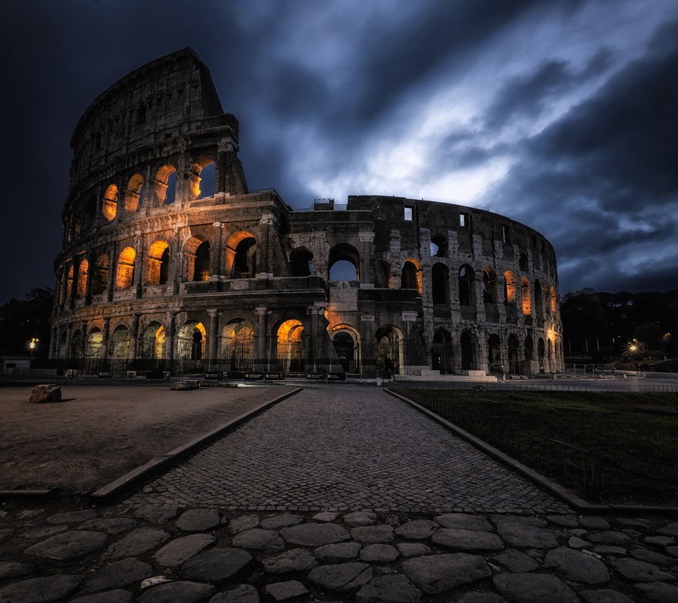 Обои италия, колизей, рим, roma, италиа, dark coliseum, italy, colosseum, rome, italia разрешение 1920x1280 Загрузить