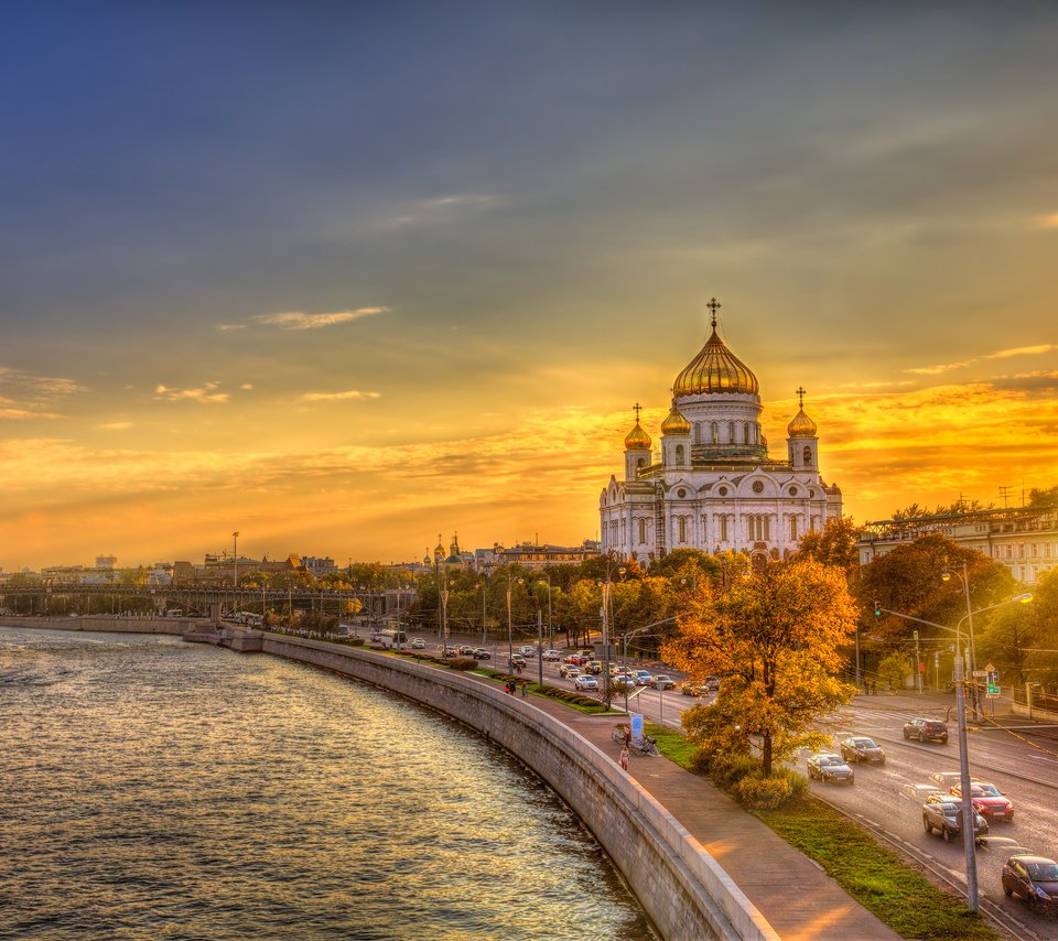 Обои закат, москва, россия, церковь, храм христа спасителя, sunset, moscow, russia, church, the cathedral of christ the savior разрешение 3500x2328 Загрузить