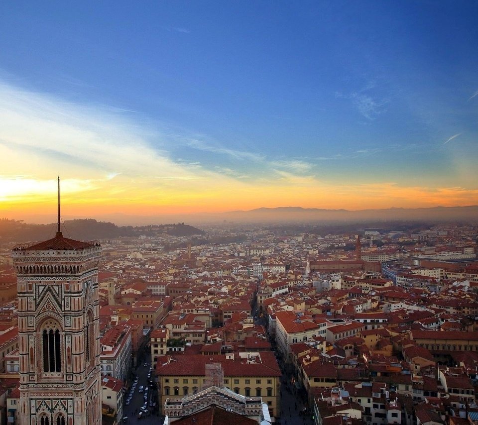 Обои панорама, город, италия, флоренция, panorama, the city, italy, florence разрешение 1920x1260 Загрузить