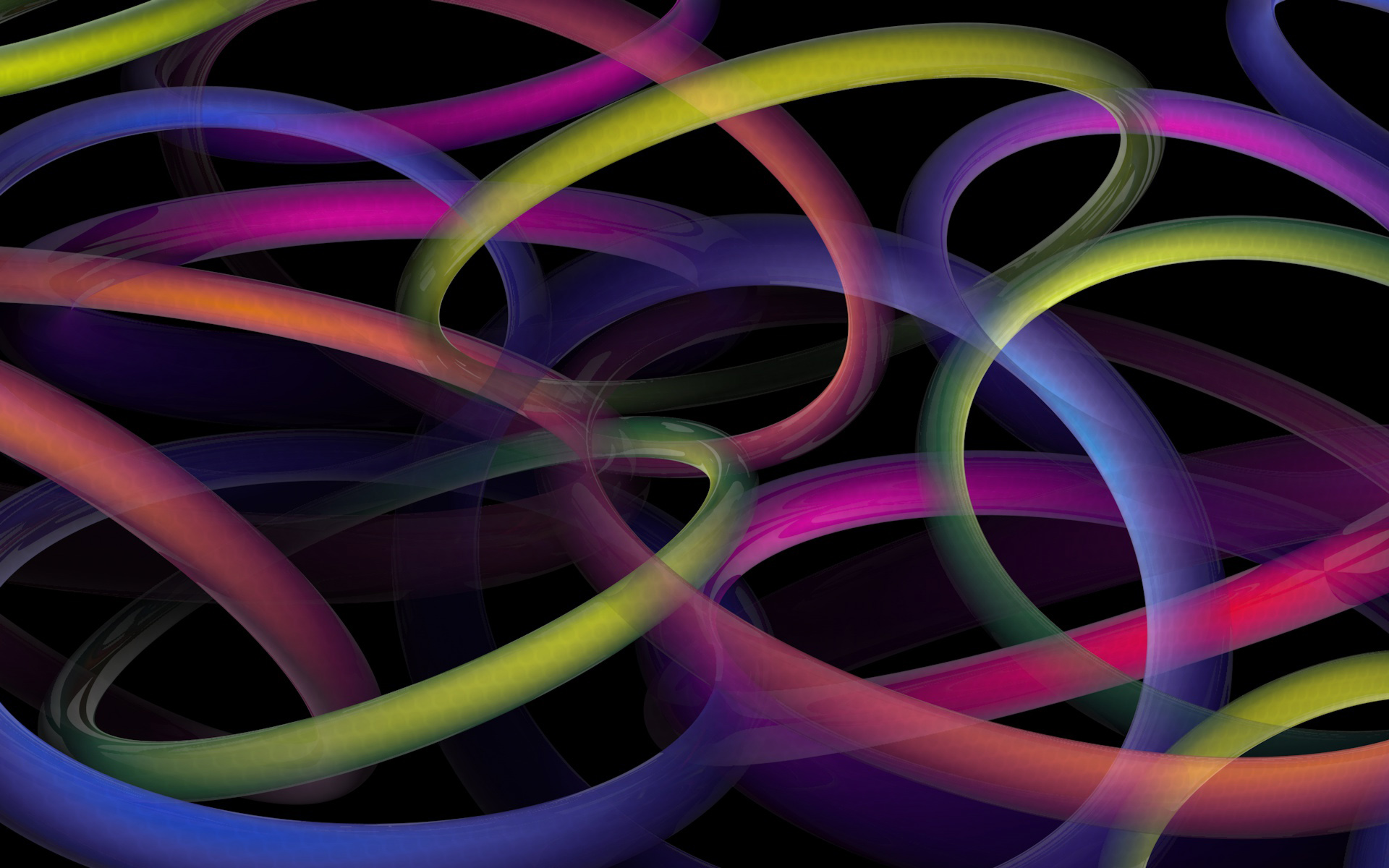 Обои разноцветные, кольца, 3d абстракция, colorful, ring, 3d abstract разрешение 1920x1200 Загрузить
