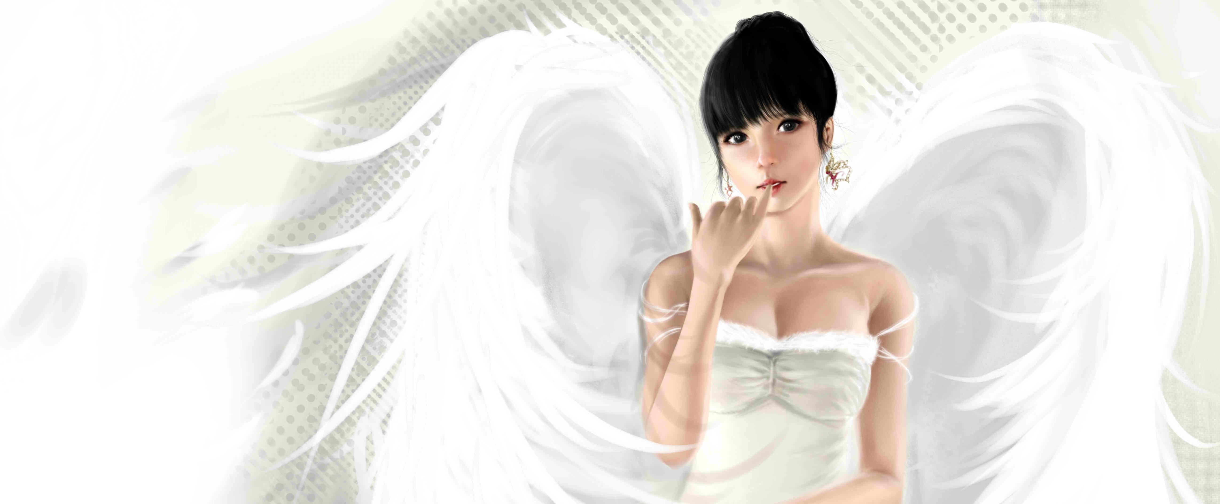 Обои арт, девушка, фон, крылья, ангел, art, girl, background, wings, angel разрешение 5193x2145 Загрузить